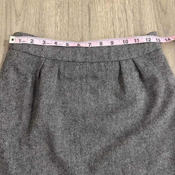 THML Gray Wool Blend Pencil Mini Skirt Lined Sz XS Classic Preppy Academia - Picture 4 of 6